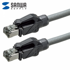 강원전자 산와서플라이 CAT.6A STP 산업용 랜 케이블 0.5m KB-T6ASTP-005GY