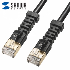 강원전자 산와서플라이 CAT.6A STP 랜 케이블 1m KB-T6ASYL-01BK