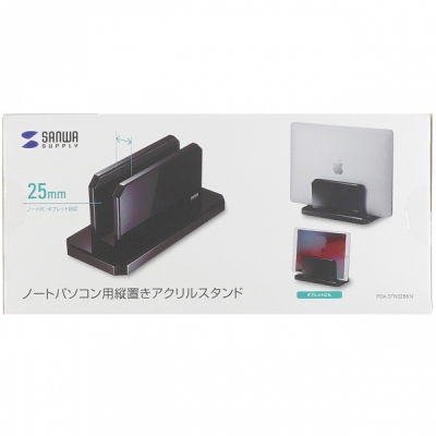 강원전자 산와서플라이 노트북 아크릴 수직 스탠드 PDA-STN32BKN