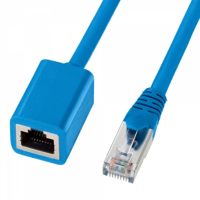 강원전자 산와서플라이 CAT.6 STP 연장 랜 케이블 3m KB-STP6EX-03BL