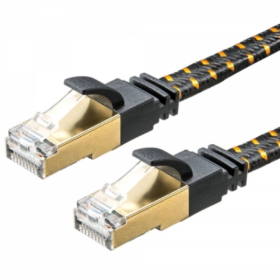 강원전자 산와서플라이 CAT.8 STP FLAT 랜 케이블 3m KB-T8MEFL-03BK