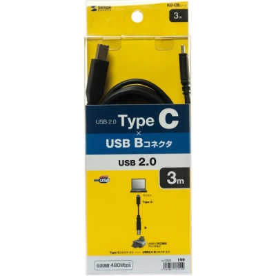 강원전자 산와서플라이 USB2.0 CM-BM 케이블 3m KU-CB30