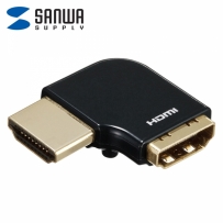 강원전자 산와서플라이 HDMI M/F 왼쪽 꺾임 젠더 AD-HD22LYL