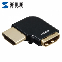 강원전자 산와서플라이 HDMI M/F 왼쪽 꺾임 젠더 AD-HD22LYL