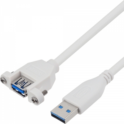 강원전자 넷메이트 USB3.0 연장 AM-AF 판넬형 케이블 1m (화이트) NMC-UF310SW