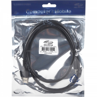 강원전자 넷메이트 USB3.1(3.0) C타입 AM-CM 케이블 1m (블랙) NMC-CA310B