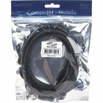 강원전자 넷메이트 USB3.1(3.0) C타입 AM-CM 케이블 3m (블랙) NMC-CA330B