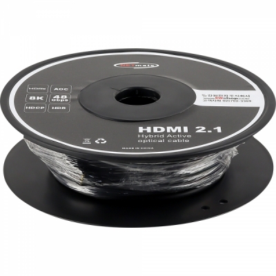강원전자 넷메이트 HDMI2.1 Hybrid AOC 배관용 케이블 20m (골드) NM-HAP20DG