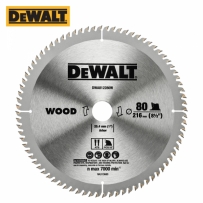 디월트 216mm 80T 목재용 원형톱날 DWA812280W