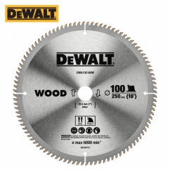 디월트 250mm 100T 목재용 원형톱날 DWA102100W