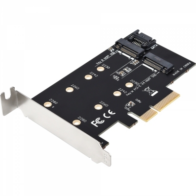 강원전자 넷메이트 NVMe & SATA M.2 SSD PCI Express 카드 NM-SRBM2