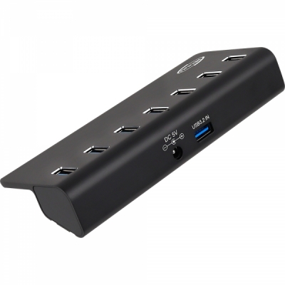 강원전자 넷메이트 USB3.2 7포트 허브 (블랙) NM-UT327B