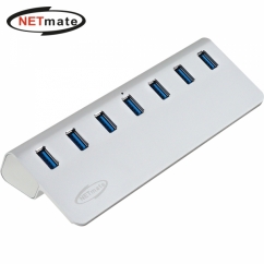 강원전자 넷메이트 USB3.2 7포트 허브 (실버) NM-UT327S