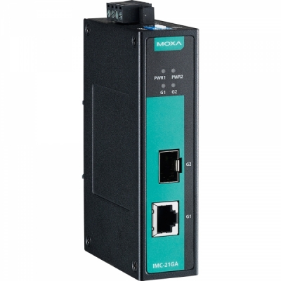 MOXA 산업용 기가비트 이더넷 광 컨버터(SFP 모듈 미포함) IMC-21GA-T