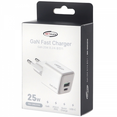 강원전자 넷메이트 USB PD 25W GaN 초고속 멀티 충전기 NM-GN025W