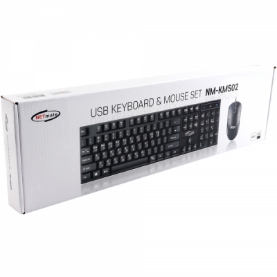 강원전자 넷메이트 USB 유선 키보드·마우스 세트 NM-KMS02
