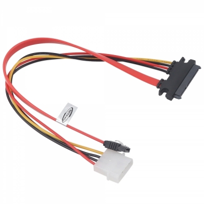 강원전자 넷메이트 SATA 22핀 / SATA + IDE 4핀 전원 케이블 0.3m NM-SAT01