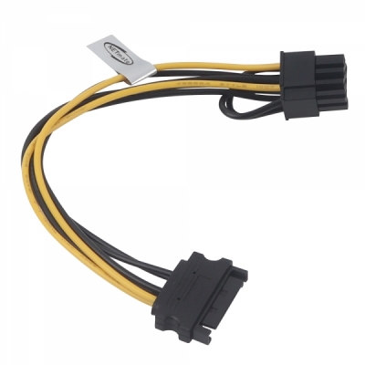 강원전자 넷메이트 SATA 파워 15핀 / PCI-E 8핀 케이블 0.2m NM-SAT06