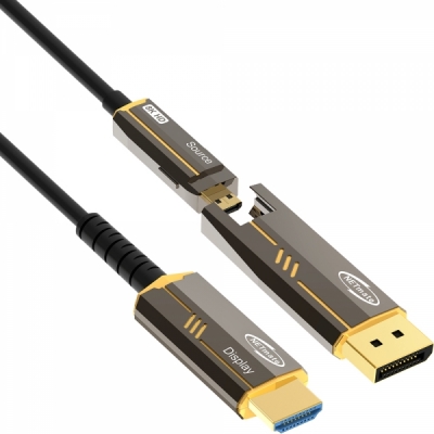 강원전자 넷메이트 DisplayPort to HDMI Hybrid AOC 케이블 5m NM-DHP05DG