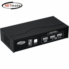 강원전자 넷메이트 4K 60Hz Displayport KVM 2:1 스위치(USB) NM-DK4602P