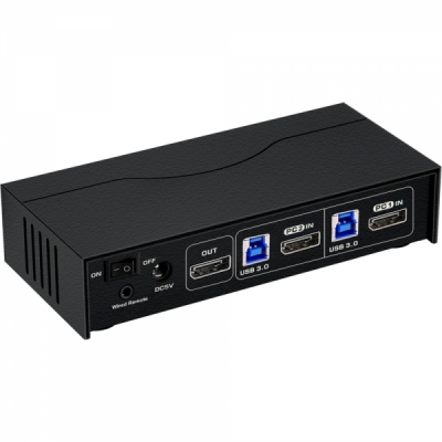 강원전자 넷메이트 8K 지원 Displayport KVM 2:1 스위치(USB) NM-DK8302P