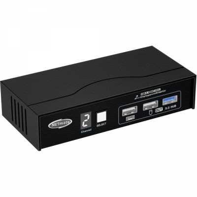 강원전자 넷메이트 8K 지원 Displayport KVM 2:1 스위치(USB) NM-DK8302P