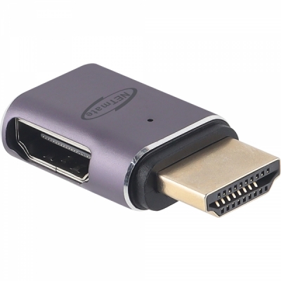강원전자 넷메이트 HDMI 2.1 M/F 오른쪽 꺾임 젠더 NM-HG2102