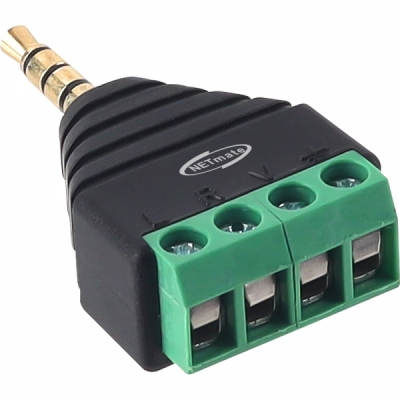 강원전자 넷메이트 4극 스테레오(수) to 터미널 블록 젠더 NM-TG02