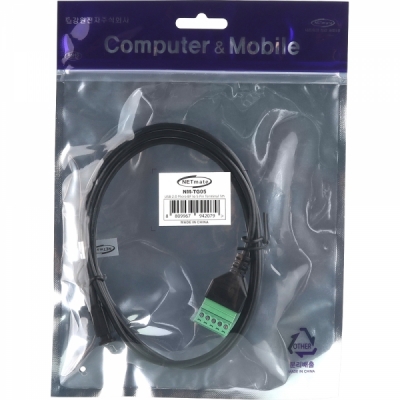강원전자 넷메이트 USB2.0 마이크로 5핀 / 터미널 블록 케이블 1m NM-TG05