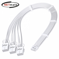 강원전자 넷메이트 12VHPWR to PCI-E 8핀x3 변환 슬리빙 케이블 0.3m (올화이트) [EZDIY-FAB] NM-DPR1862
