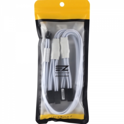 강원전자 넷메이트 12VHPWR to PCI-E 8핀x4 변환 슬리빙 케이블 0.45m (화이트) [EZDIY-FAB] NM-DPR185