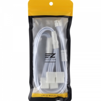 강원전자 넷메이트 12VHPWR to PCI-E 8핀x4 변환 슬리빙 케이블 0.45m (올화이트) [EZDIY-FAB] NM-DPR1852