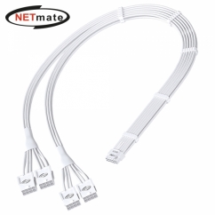 강원전자 넷메이트 12VHPWR to PCI-E 8핀x4 변환 슬리빙 케이블 0.45m (올화이트) [EZDIY-FAB] NM-DPR1852