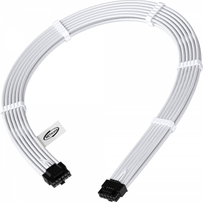 강원전자 넷메이트 PCI-E 5.0 12VHPWR 슬리빙 케이블 0.6m (화이트) [EZDIY-FAB] NM-DPR1921