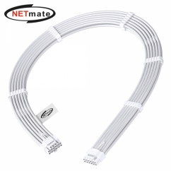 강원전자 넷메이트 PCI-E 5.0 12VHPWR 슬리빙 케이블 0.6m (올화이트) [EZDIY-FAB] NM-DPR1925