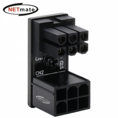 강원전자 넷메이트 PCI-E 6핀 변환 어댑터 (블랙/STD 180도) [EZDIY-FAB] NM-DPI16111