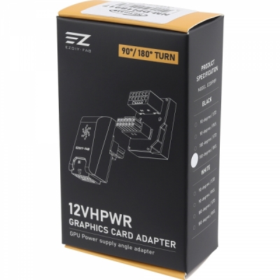 강원전자 넷메이트 450W 12VHPWR 변환 어댑터 (블랙/RVS 180도) [EZDIY-FAB] NM-DPI18917