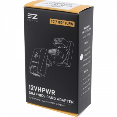 강원전자 넷메이트 450W 12VHPWR 변환 어댑터 (블랙/RVS 90도) [EZDIY-FAB] NM-DPI18918