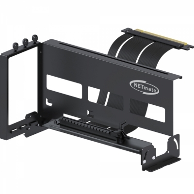 강원전자 넷메이트 PCI-E 4.0 라이저 케이블 지지대 키트 (블랙/각도조절) [EZDIY-FAB] NM-HPI3332