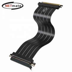 강원전자 넷메이트 PCI-E 4.0 라이저 케이블 300mm (블랙/일자형) [EZDIY-FAB] NM-DPC1723