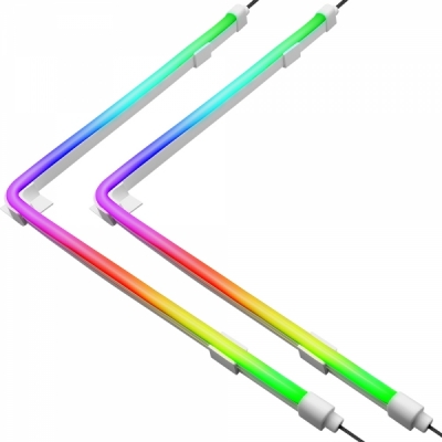 강원전자 넷메이트 ARGB NEON LED 스트립 라이트 400mm(2PACK) [EZDIY-FAB] NM-HPI1291