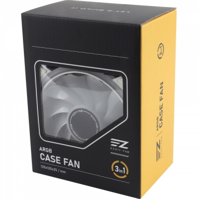 강원전자 넷메이트 Moonlight ARGB PWM 120mm 쿨링팬(화이트/3PACK + 팬허브) [EZDIY-FAB] NM-DPI0766