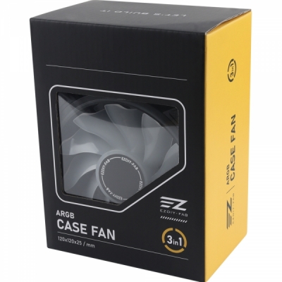 강원전자 넷메이트 Moonlight ARGB 120mm 쿨링팬(블랙/3PACK + 팬허브 + 리모컨) [EZDIY-FAB] NM-DPI1176