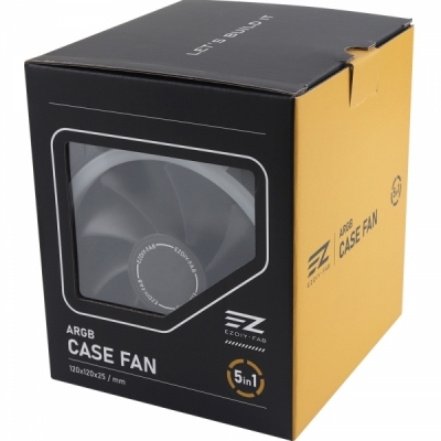 강원전자 넷메이트 Dual Ring ARGB 120mm 쿨링팬(블랙/5PACK + 팬허브 + 리모컨) [EZDIY-FAB] NM-DPR04412