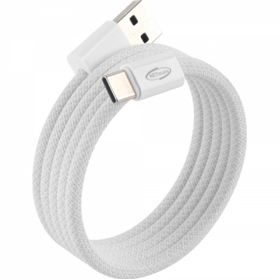 강원전자 넷메이트 USB2.0 마그네틱 AM-CM 케이블 1m (화이트) NM-UCA2151WM