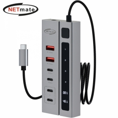 강원전자 넷메이트 USB3.2 C타입 6포트 허브(PD충전 2포트) NM-UBC3124