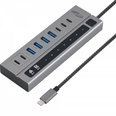 강원전자 넷메이트 USB3.2 C타입 9포트 허브(PD충전 2포트) NM-UBC3145