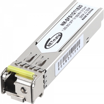 강원전자 넷메이트 기가비트 싱글모드 SFP BiDi 광 모듈(TX1550nm/RX1310nm/20km) NM-SFS1GT1520
