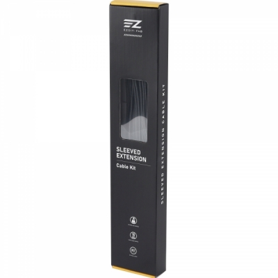 강원전자 넷메이트 PSU 연장 18AWG 슬리빙 케이블 세트 (카본/그레이 4종) [EZDIY-FAB] NM-DPI1249