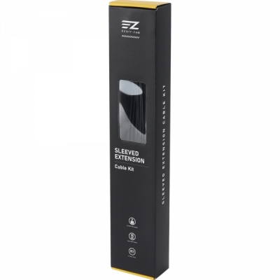 강원전자 넷메이트 PSU 연장 18AWG 슬리빙 케이블 세트 (카본/그레이 6종) [EZDIY-FAB] NM-DPI1549